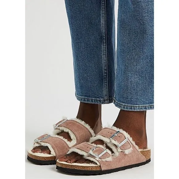 Free people Birkenstock Arizona Shearling Sandals