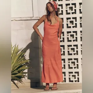 Free People Buenos Dias Cotton-Linen Midi