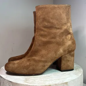 Free People Camel Suede Ankle Boots Size 37