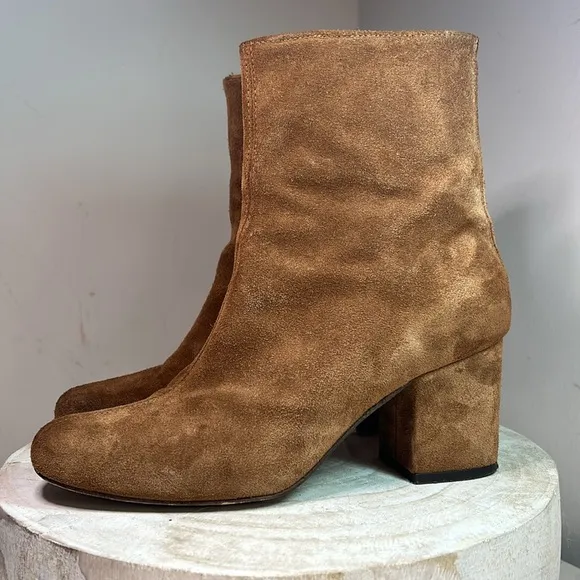 Free People Camel Suede Ankle Boots Size 37