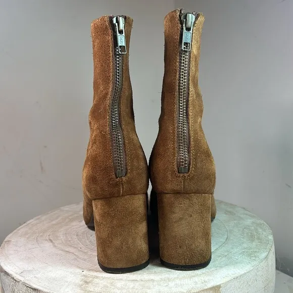 Free People Camel Suede Ankle Boots Size 37