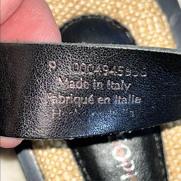 Free People Harley Black Leather Buckle Strap Sandals  (S6)
