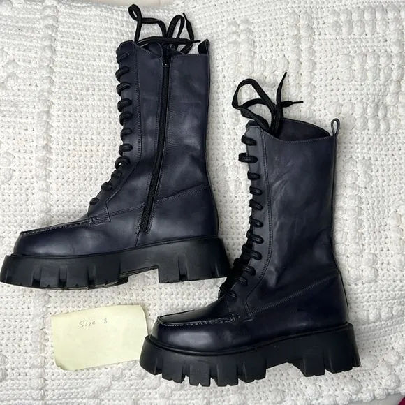Free People Jones Lug Sole Combat Boot size 9 and 8