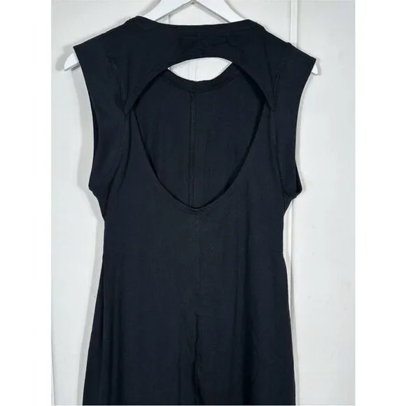 Free People NWT Simone Midi Dress in the color black size M
