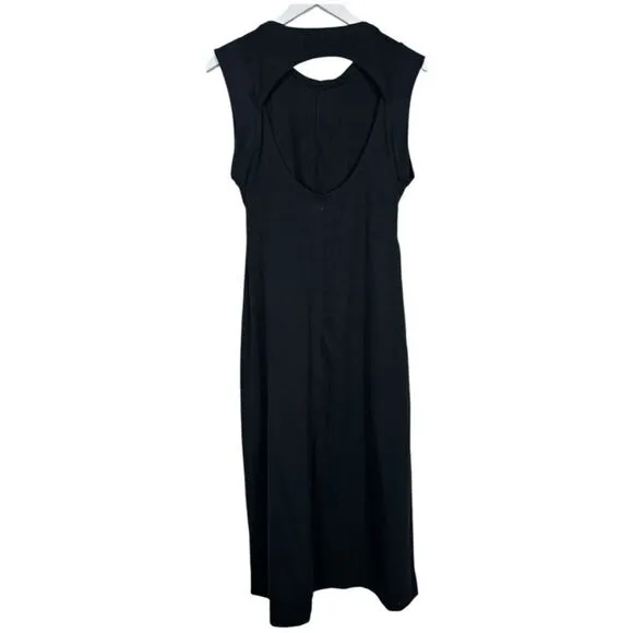 Free People NWT Simone Midi Dress in the color black size M