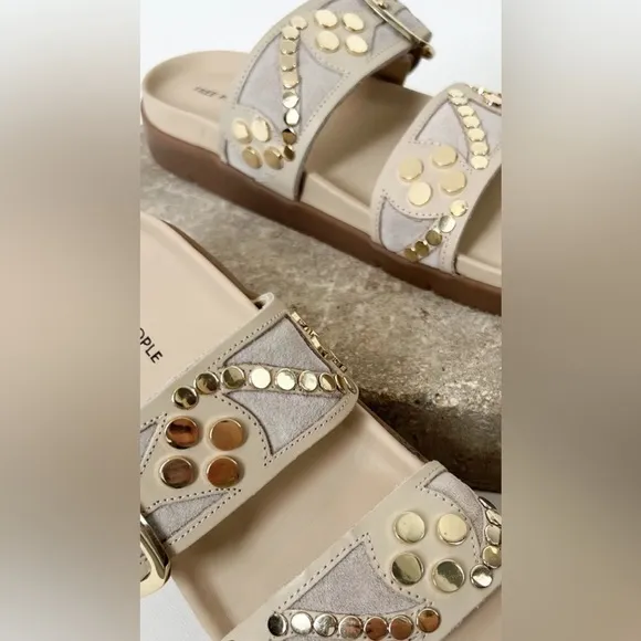 FREE PEOPLE REVELRY STUDDED SANDAL; 7.5, Like New!
