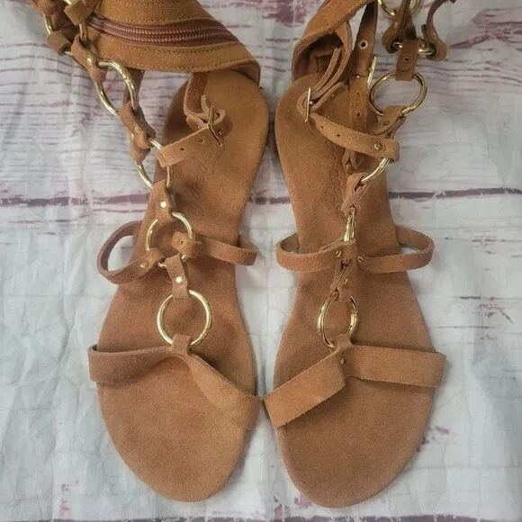 Free People Roadtrip Tall Gladiator Sandals Size 37 NWOT