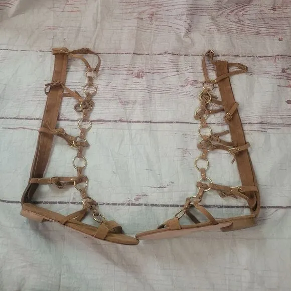 Free People Roadtrip Tall Gladiator Sandals Size 37 NWOT