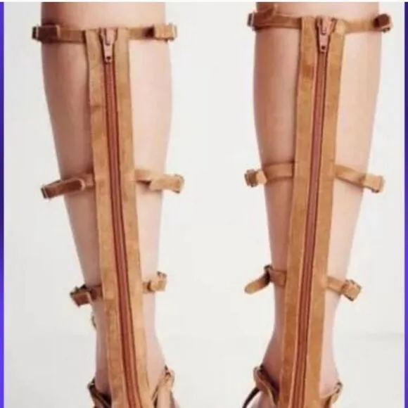 Free People Roadtrip Tall Gladiator Sandals Size 37 NWOT