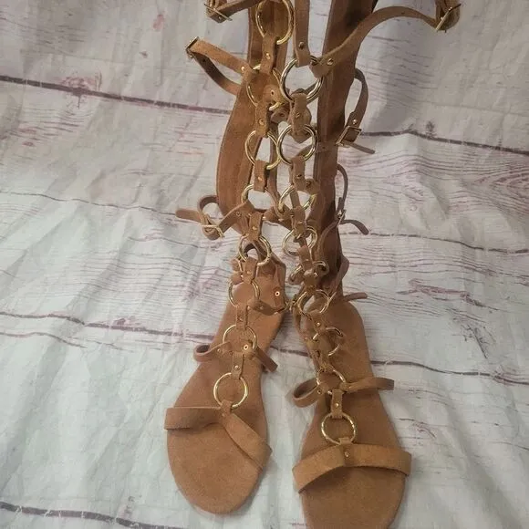 Free People Roadtrip Tall Gladiator Sandals Size 37 NWOT
