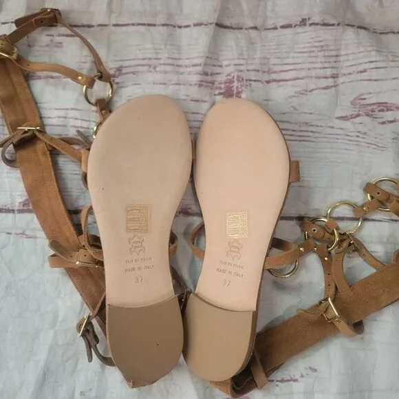 Free People Roadtrip Tall Gladiator Sandals Size 37 NWOT