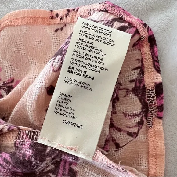 Free People Sunbaked Swing Dress in Peach Combo