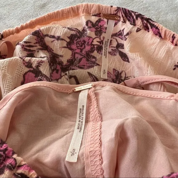 Free People Sunbaked Swing Dress in Peach Combo