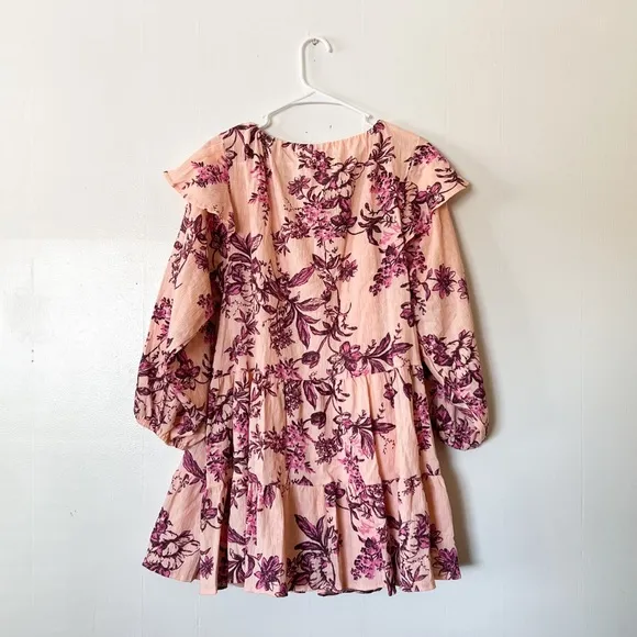 Free People Sunbaked Swing Dress in Peach Combo