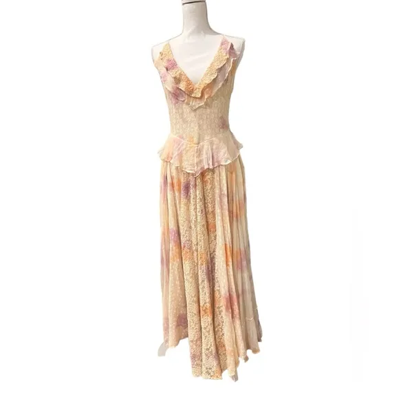 Free People Washed Ashore Maxi Dress Size Large