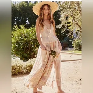 Free People Washed Ashore Maxi Dress Size Large
