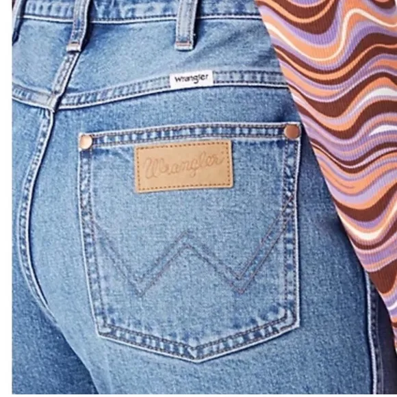 FREE PEOPLE X WRANGLER Wild West High Rise Straight Jeans. NWT