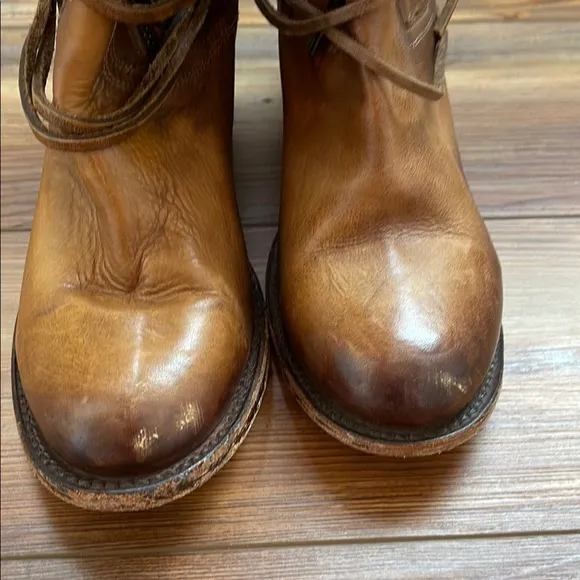 Freebird Brown Lace Up Boots with Vintage Style