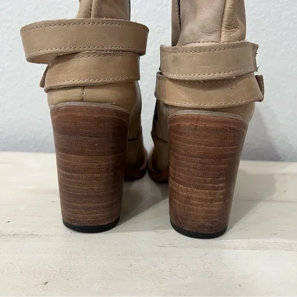 Freebird By Steven Light Brown Leather Bama Boots Size 9