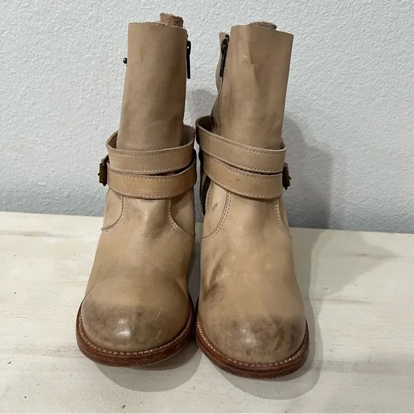 Freebird By Steven Light Brown Leather Bama Boots Size 9