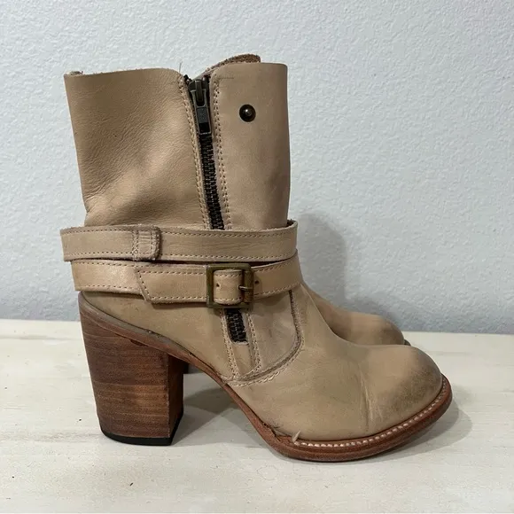 Freebird By Steven Light Brown Leather Bama Boots Size 9