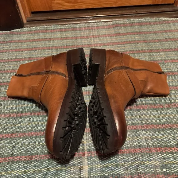 Freebird By Steven Mens Brown Leather Zipper Biker Boot Size 13 Ozzie