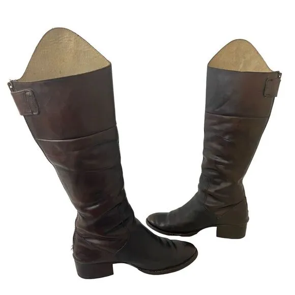 Freebird by Steven Womens Size 7 Stable Brown Distressed Leather Riding Boots