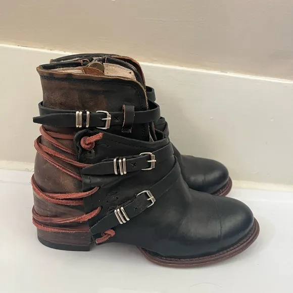 FREEBIRD Crue Black Leather Boots Size Women's Size 7