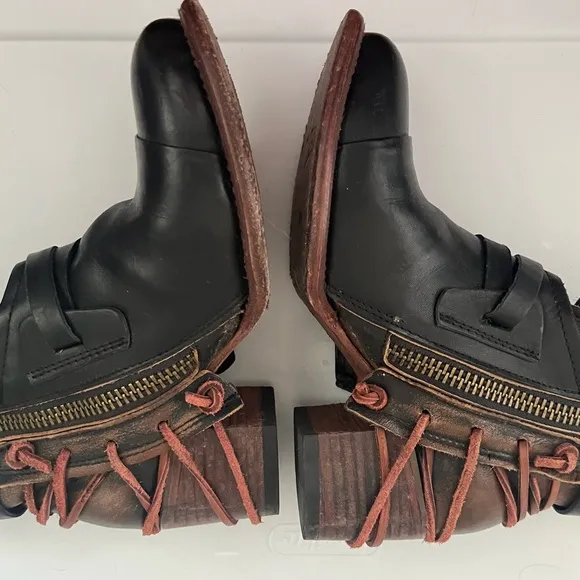 FREEBIRD Crue Black Leather Boots Size Women's Size 7
