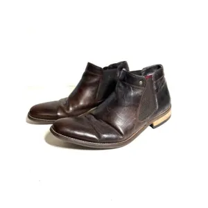 Freebird Mens EUC Dark Brown Textured Leather Slip On Chelsea Style Shoe Boot 11