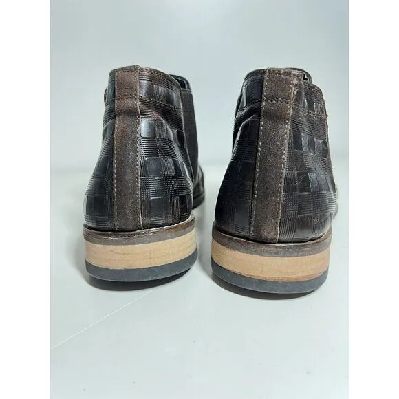 Freebird Mens EUC Dark Brown Textured Leather Slip On Chelsea Style Shoe Boot 11