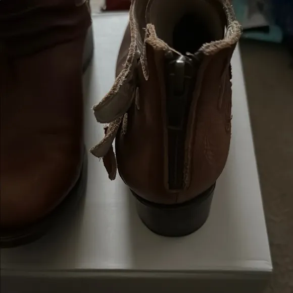 Freebird Tan Leather Boots with Strap