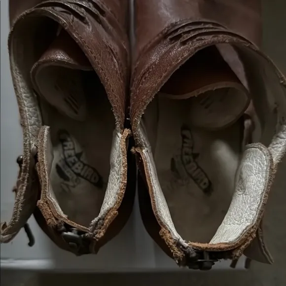Freebird Tan Leather Boots with Strap