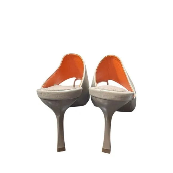 French Connection Women’s Kelly high Heels Slide Sandals color nude SZ 8.5 NWB
