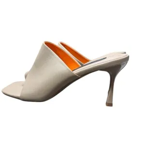 French Connection Women’s Kelly high Heels Slide Sandals color nude SZ 8.5 NWB