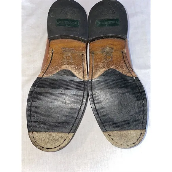 French Shriners Casual Loafers Mens Size 11 Medium Brown Leather Tassels Comfort