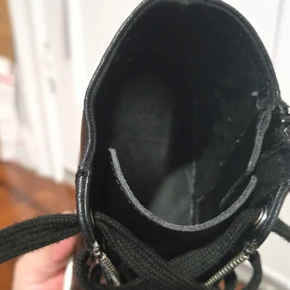 Frye &amp; Co Black Leather Ankle Sneakers Boots