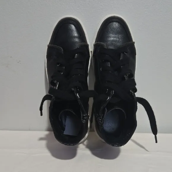 Frye &amp; Co Black Leather Ankle Sneakers Boots