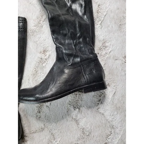 Frye Anna Inside Zip Supple Genuine Leather Worn In Look Boots Size 6.5