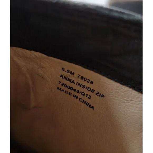 Frye Anna Inside Zip Supple Genuine Leather Worn In Look Boots Size 6.5
