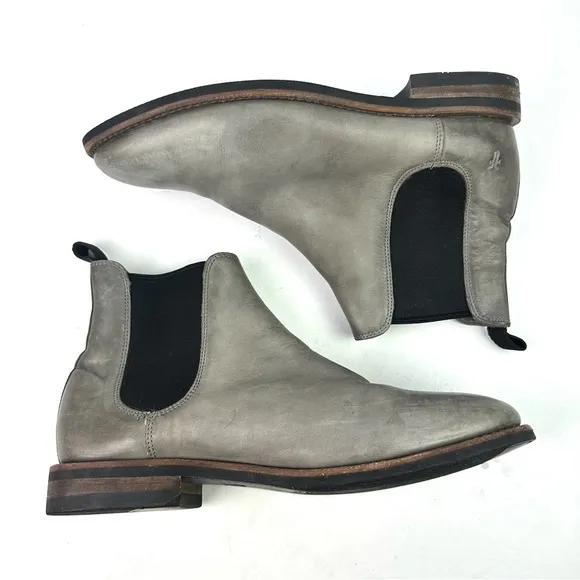 Frye Ben Chelsea Boots 9 Mens Gray Soft Leather Slip On Ankle Shoes