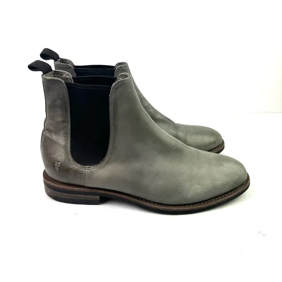 Frye Ben Chelsea Boots 9 Mens Gray Soft Leather Slip On Ankle Shoes