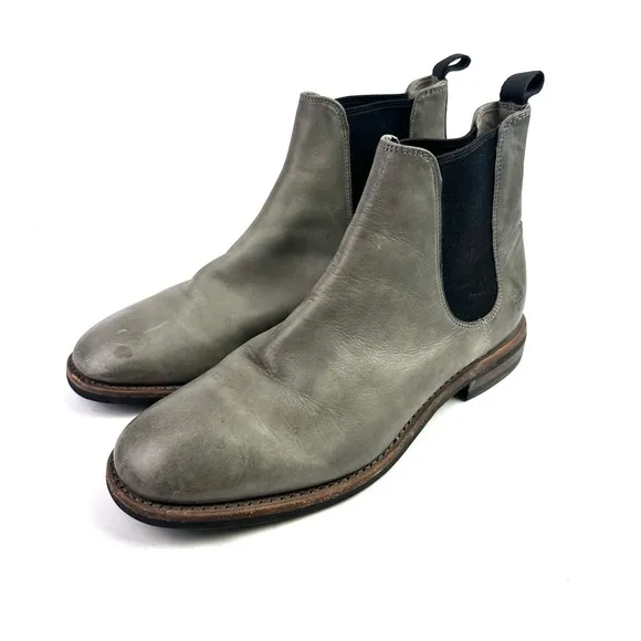Frye Ben Chelsea Boots 9 Mens Gray Soft Leather Slip On Ankle Shoes