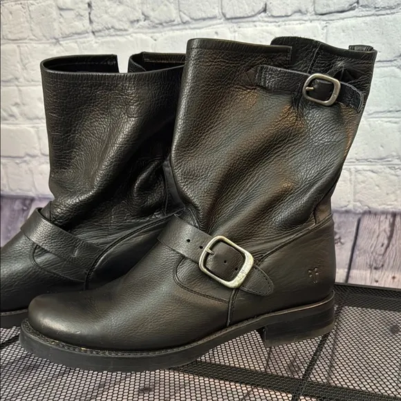 Frye Black Leather Boots 8B