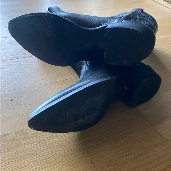 Frye Black Western Cowboy Boots Classic Leather