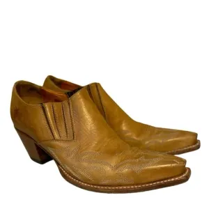 Frye Boots Darwin Genuine Leather Slip On Block Heel Ankle Brown Men’s Size 8