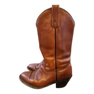 Frye brown leather boots mens Sz 10D western cowboy pull on