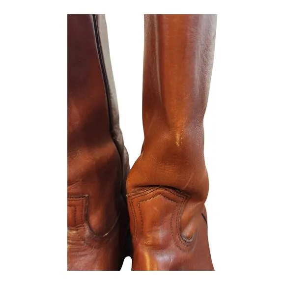 Frye brown leather boots mens Sz 10D western cowboy pull on