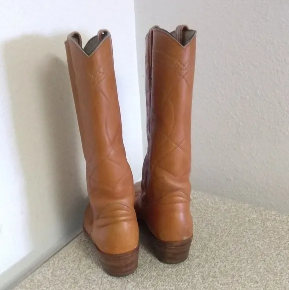 Frye Brown Leather Cowboy Boots