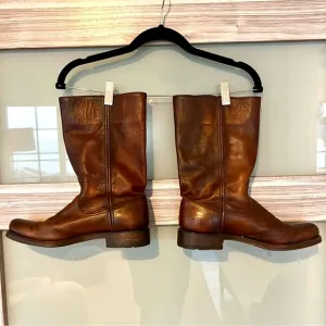 Frye Brown Leather Heath Boots